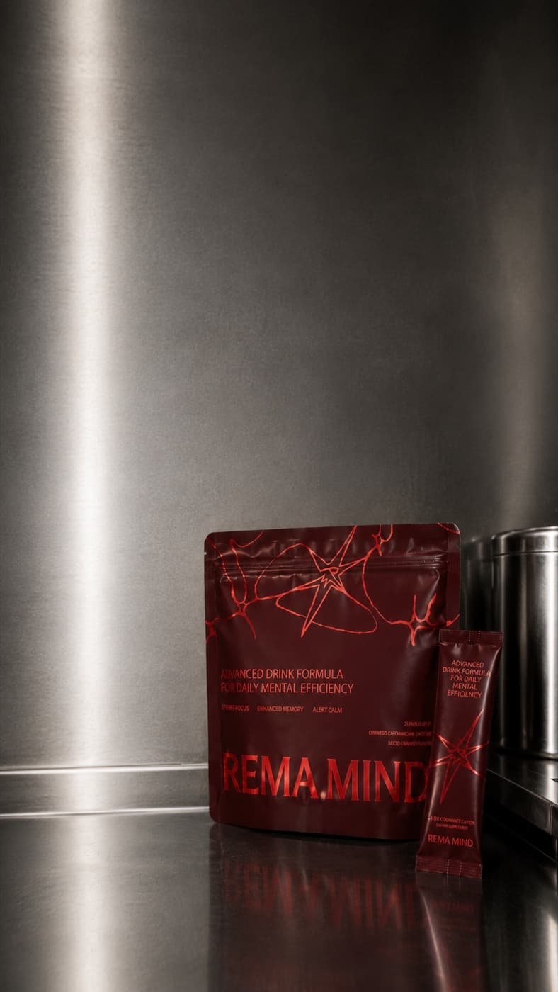REMA MIND Advanced Drink Formula auf Edelstahl